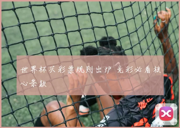 世界杯买彩票规则出炉 竞彩必看核心条款